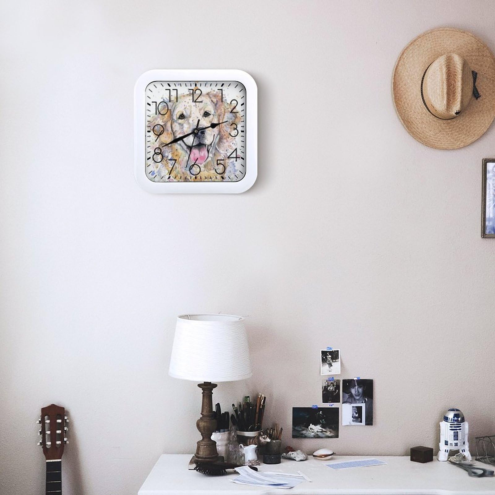 【リアル】壁掛け ペット時計 かわいい ゴールデンレトリバー インテリア リアル】壁掛け ペット時計 かわいい ゴールデンレトリバー インテリア